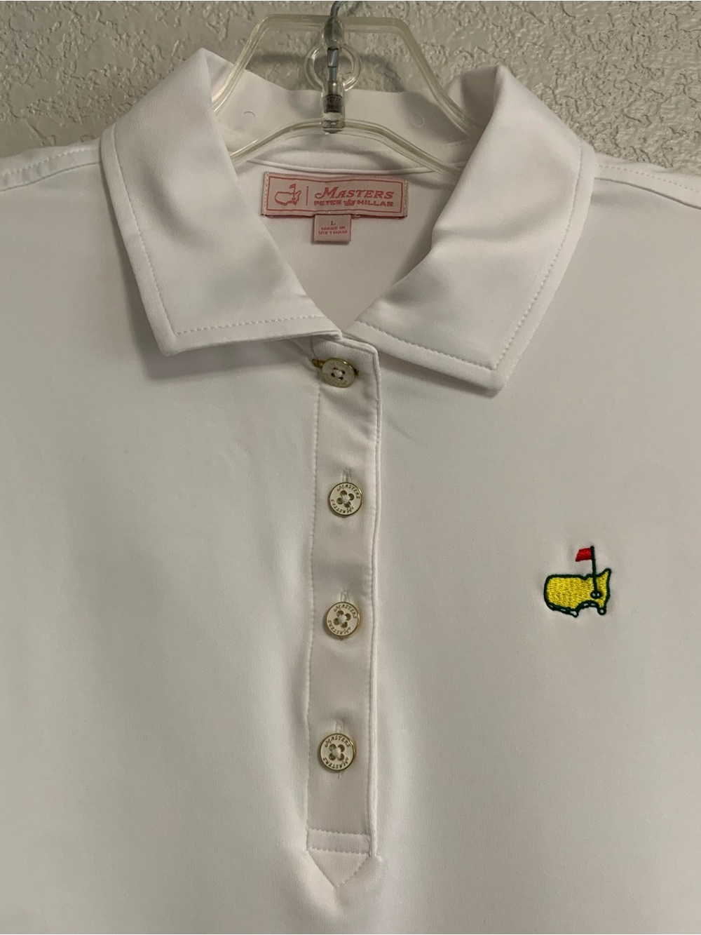 Masters Peter Millar Golf Shirt Polo Top Womens L Sleeveless Performance Preppy - Picture 3 of 15